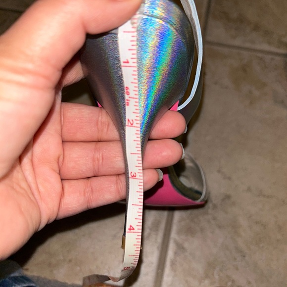 Betsey Johnson Silver and Blue Heels - Picture 6 of 9